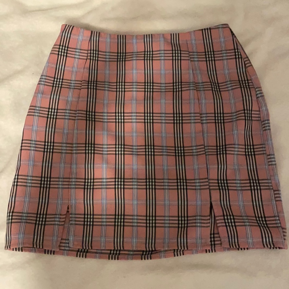 Plaid Pink Mini Skirt